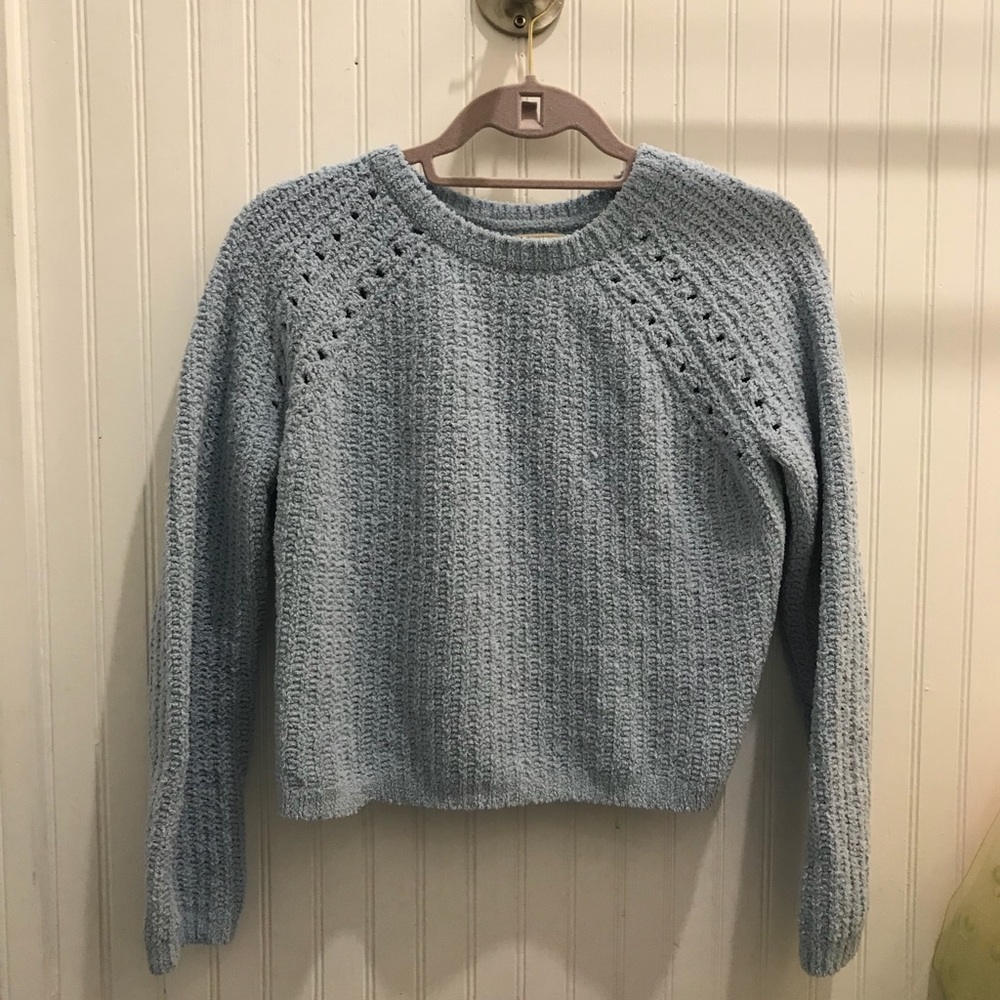 Blue cropped sweater